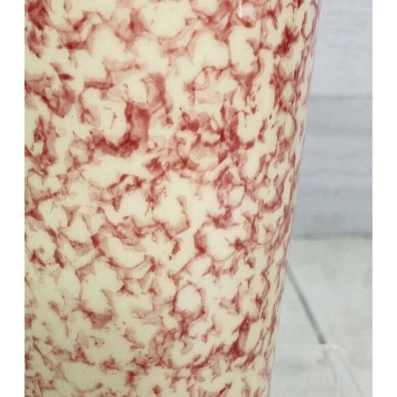 Roseville The Workshop of Gerald Henn ROSE SPONGE Red Spongeware 12 oz Tumbler - Picture 10 of 14